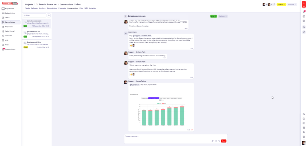 Bare Metal Email reporting interface