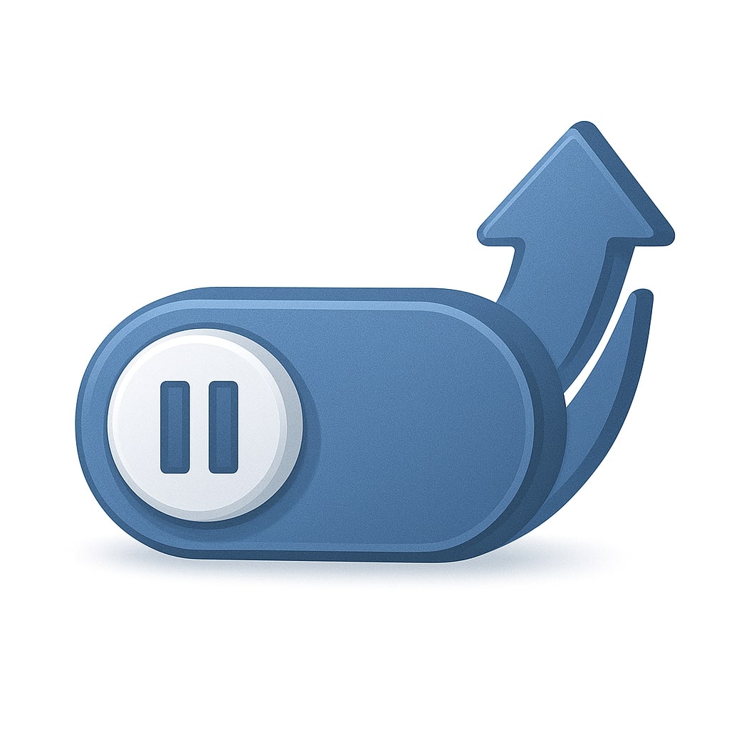 Scale up or pause anytime